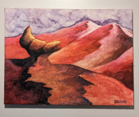 God Croissant of Dune by Terry Brown (oil on canvas)