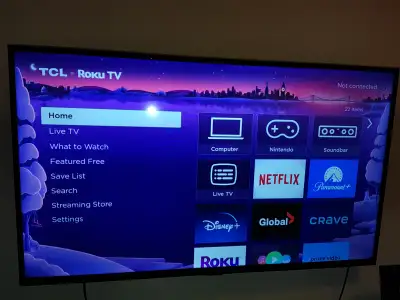 TCL 55" 4k LCD Roku TV. 60hz HDR 10 with remote and box, View more