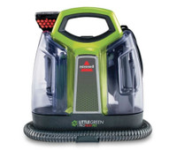 Little green machine. Portable upholstery cleaner