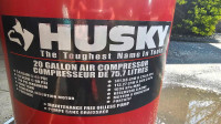 Husky 20 gallon air compressor and 50ft hose