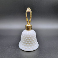 Vintage Avon Hobnail Milk Glass Bell Bottle Glass Perfume Cologn