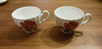 2 tasses de thé en porcelaine