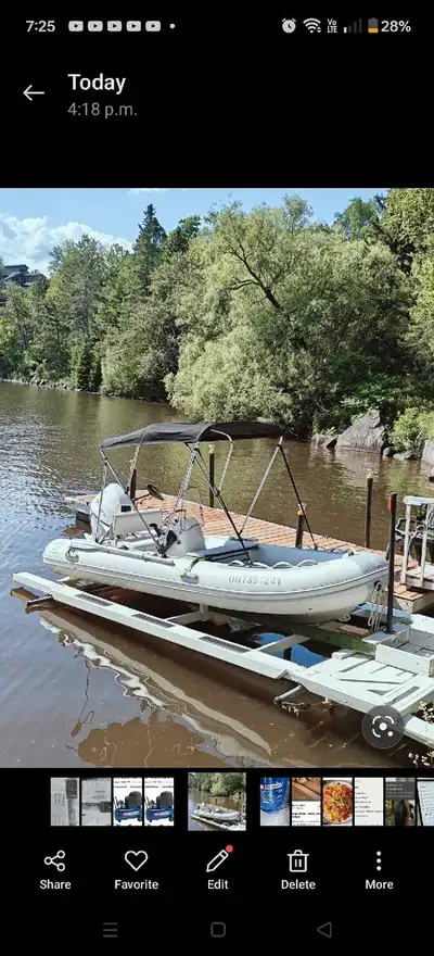 Perfect for boating and fishing. Easy to tow with small vehicles or ATV. Included: Shoreline Trailer...