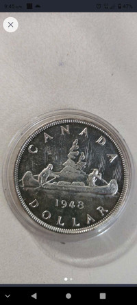 1948 Canada King George dollar silver