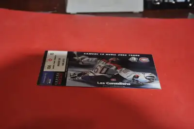 2001-2002 Montreal Canadiens vs buffalo sabres Ticket stub 13 of april 2002 Theodore Original used t...