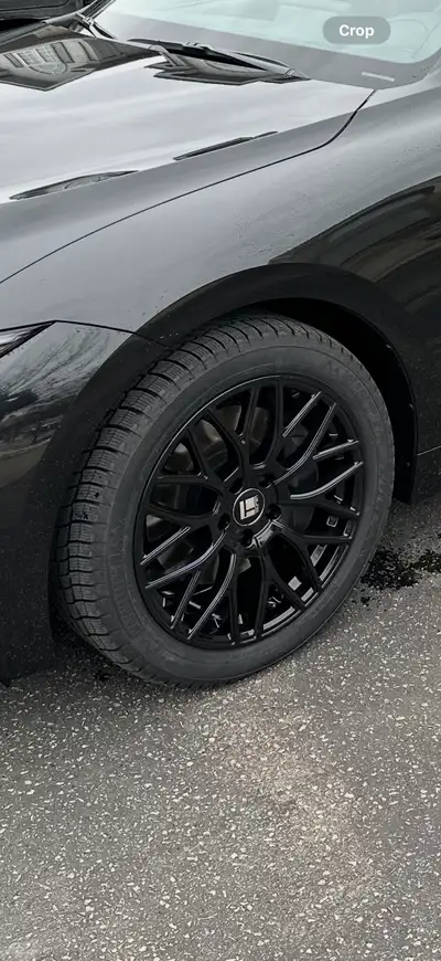 Almost new set - mint condition, used for 2000 km max. 5x114.3 bolt pattern 18” rims, OEM tire press...