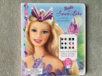 BRAND NEW - BARBIE OF SWAN LAKE BOOK - JEWELED STICK ON EARRINGS