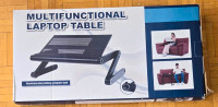 Versatile Laptop Desk w/ Integrated Mouse Pad & Cooling System