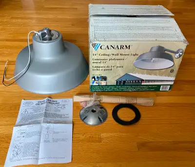 Canarm 14” exterior light. Purchased over 15 years ago but never installed. Ideal for garage, barn,...