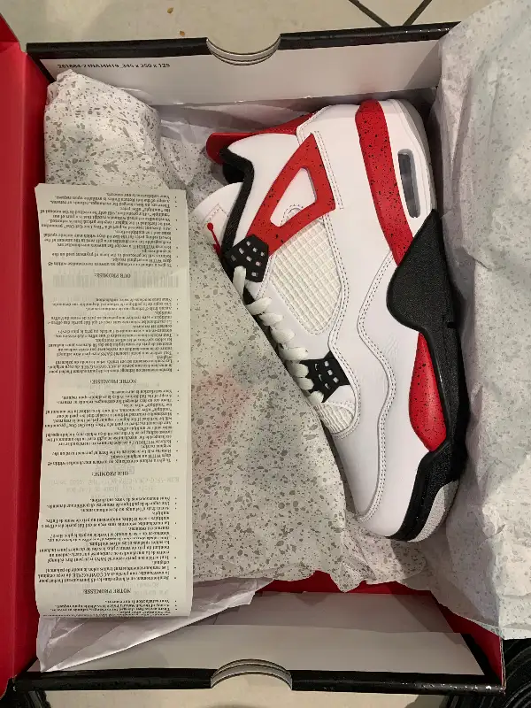 Jordan 4 red cement size 9.5 brand new $305 (RETAIL) in Men's Shoes in City of Toronto - Image 3