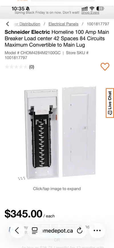 homelite 100 amp 42 slot panel , View more