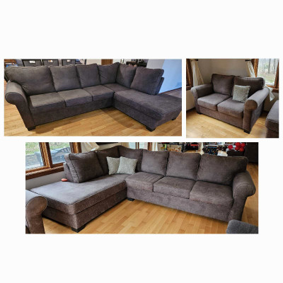 Full sectional sofa set (2 L-shaped + loveseat) 