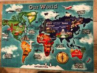 OUR WORLD Educational Rug 39.4 in X 54 inches