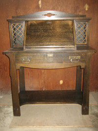 Antique Mission Oak Drop Front Desk