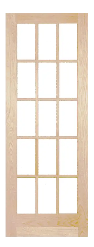 Porte en pin jointe 30 po, 15 vitres #812, View more