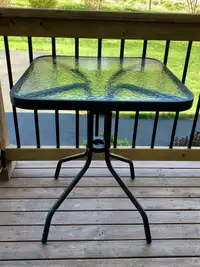 Outdoor Glass Table 23.5” x 28”