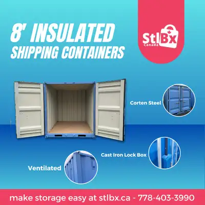 8ft NEW Sea Cans w/ Ceiling Insulation for Sale in Victoria!!, View more
