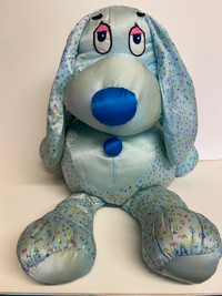 Vintage Jumbo Love Plush Dog – Blue with Alphabet (collectible)