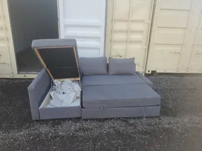 *Free Delivery* Grey Ikea Sectional Couch Sofa, Chaise & Storage, View more