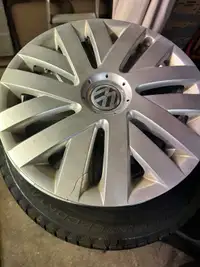  MK7 winter tires with rims with hubcaps