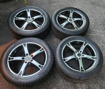 GREAT SHAPE! PREMIUM WINTER TIRE ! 17 INCH WINTER SNOW TIRE PACKAGE SET OF 4 NOKIAN NORDMAN 7 215 55...