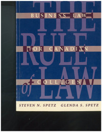 Rule of Law Business Law Spetz 9780773050891