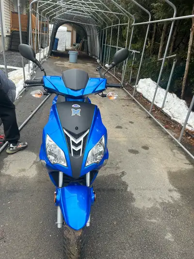Scooter. Adly GTA50 2021 avec moins de 6000km casque et housse pour la pluie petit défaut sur le sco...