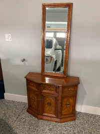 Hallway console and mirror