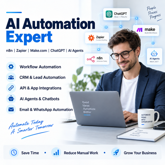 AI AUTOMATION TUTORING – N8N | ZAPIER | MAKE.COM | CHATGPT | AI