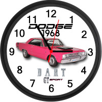 1968 Dodge Dart GT Sport Custom Wall Clock - New - Mopar Muscle