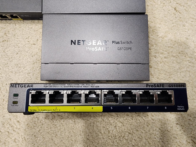 3 Netgear ProSafe Plus GS105PE Managed POE Switches + 1 GS108PE in Networking in Markham / York Region - Image 4