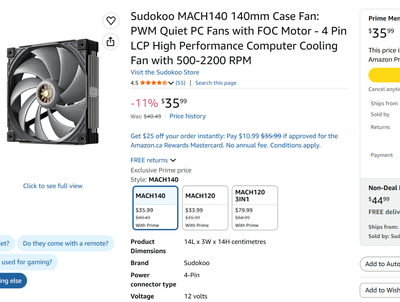 Sudokoo MACH140 140mm Case Fan: PWM Quiet PC Fans with FOC Motor, View more