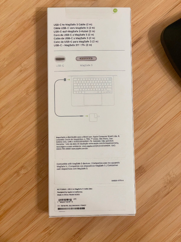 Apple Magsafe 3 USB-C Charging Braided Cable in Cables & Connectors in Markham / York Region - Image 2