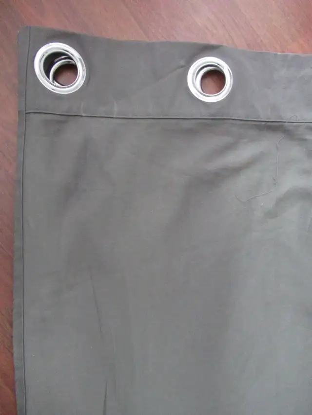 Curtains 57x98" Cotton Canvas Gun Metal Grey Curtains $25/Panel in Home Décor & Accents in Saskatoon - Image 3