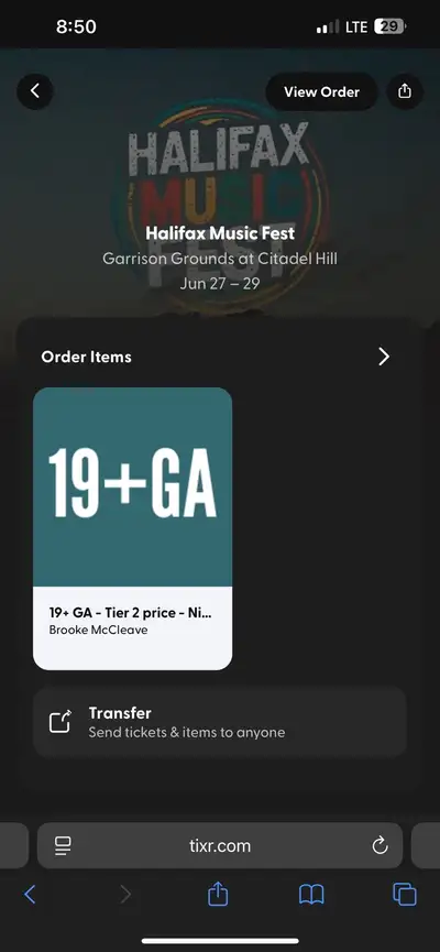 I'm selling one general admission ticket for the 19+ Halifax Music Fest! . 350 OBO