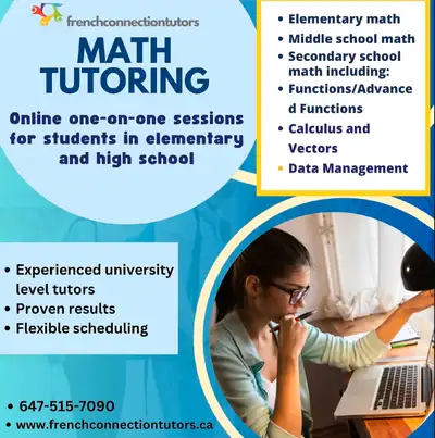 MathTutoring Available with FC Tutors! Includes: Grades 2 to 12 AND High School Math ( incl IB and A...