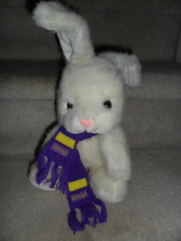 Cadbury Bunny. 10"tall to bottom of ears. $8. Clean from smoke/p