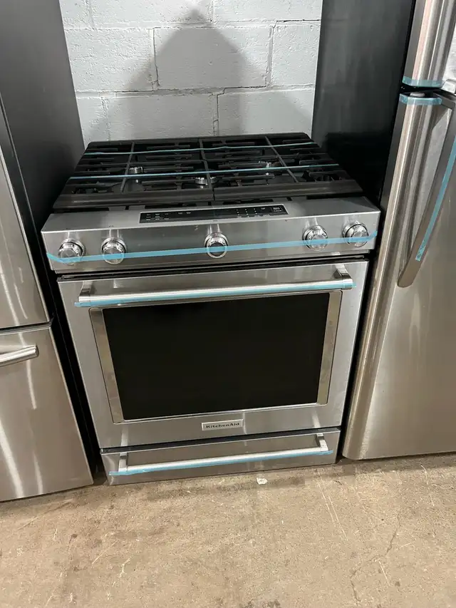 KITCHEN AID 30 W gas stove range oven stainless steel  in Stoves, Ovens & Ranges in Mississauga / Peel Region - Image 2