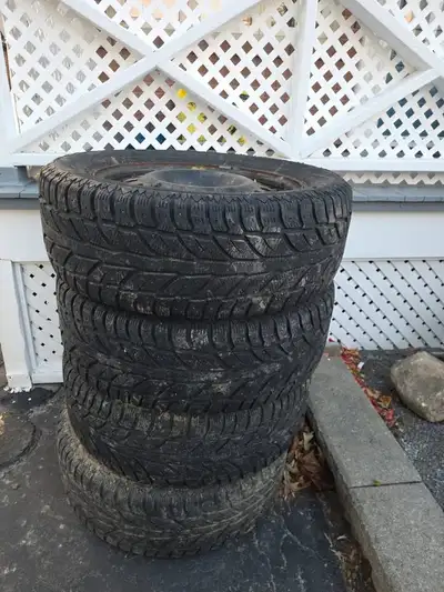 235/60R18 Winter Tires with Rims – $225 OBO (Set of 4) Selling a full set of Cooper Weathermaster wi...