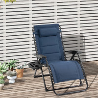 Zero Gravity Lounger Chair, Padded Folding Reclining Patio Chair