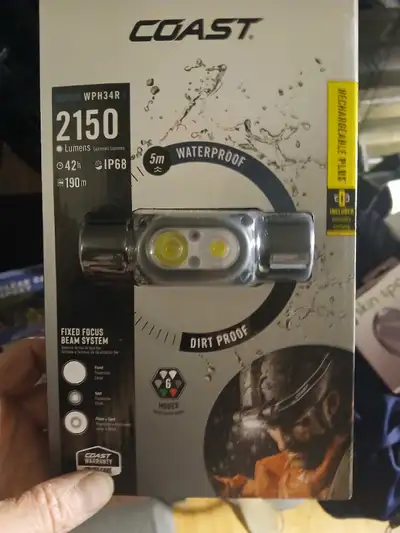 Shine bright with this new Coast WPH34R 2150 Lumen Waterproof Rechargeable Headlamp, perfect for any...