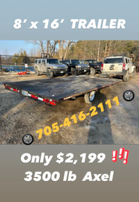 8x16 TRAILER DeckOver FLATBED  GOING CHEAP at Only $2200 !