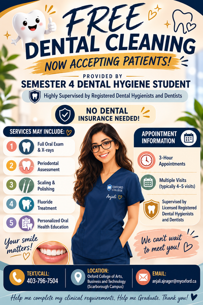 Free Dental Cleaning, View more
