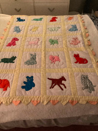 Hand made crib quilt