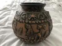 West German Art Pottery Jasba  Fat Lava Aztec Vase