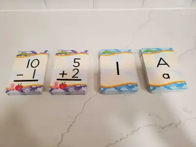 All for $5. Alphabet, Numbers, Addition and Subtraction. Cards measure 3 inches x 4-1/2 inches.