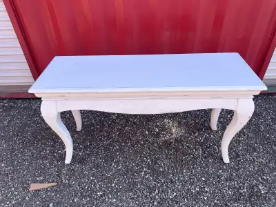 Great distressed table! 52” long x 18”wide x 28.25” high For Office, front hall , waiting room , wed...