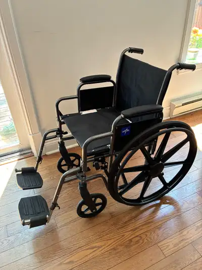 MEDLINE WHEELCHAIR - BLACK, 16” SEAT, View more