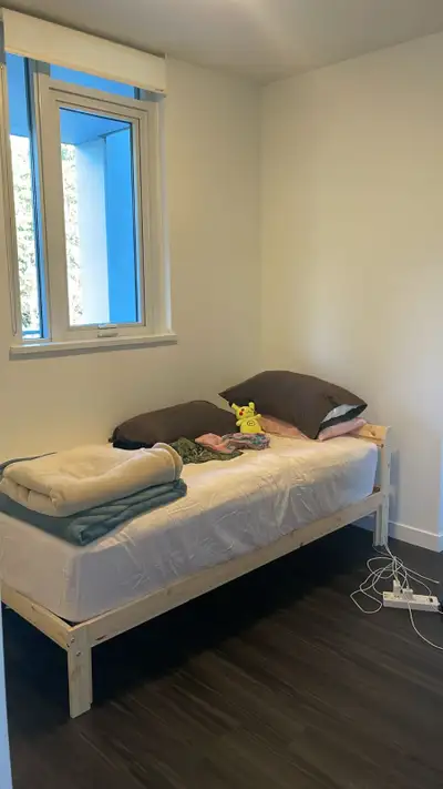 1 YR OLD IKEA- NEIDEN BED FRAME W SLATTED BASE FOR SALE!, View more