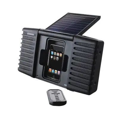Eton Soulra Splashproof Portable iPhone/iPod Speaker Dock Eton NSP400B Soulra Solar Powered Sound Sy...